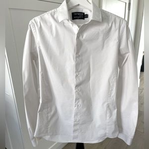 Topman Stretch Skinny Fit White Dress Shirt Size M, Chest 38”-40”